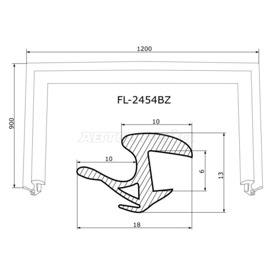 Молдинг лобового стекла TOYOTA PRIUS NHW20 03-11 FLEXLINE