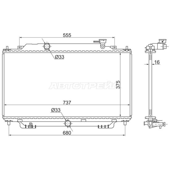 Радиатор Mazda Axela 13-19 / Mazda3 13-19 / Mazda6 12- / Atenza 12- SAT