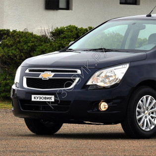 Бампер передний в цвет кузова Chevrolet Cobalt (2011-2016) GAR - Carbon Flash - Черный