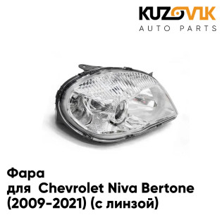 Фара правая Chevrolet Niva Bertone (2009-2021) (с линзой) KUZOVIK