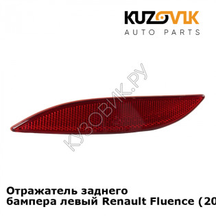 Отражатель заднего бампера левый Renault Fluence (2009-2013) KUZOVIK